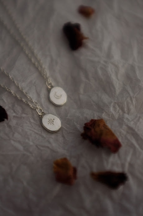 Star & Moon Pendants - Recycled Sterling Silver